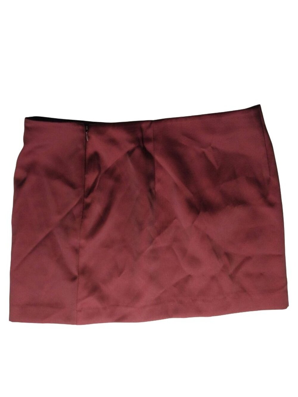 A New Day Burgundy Mini Skirt Size Large (12) - Recycled Polyester Fabric